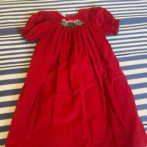 Red Dress with Embroidered Detail by southern sunshine.